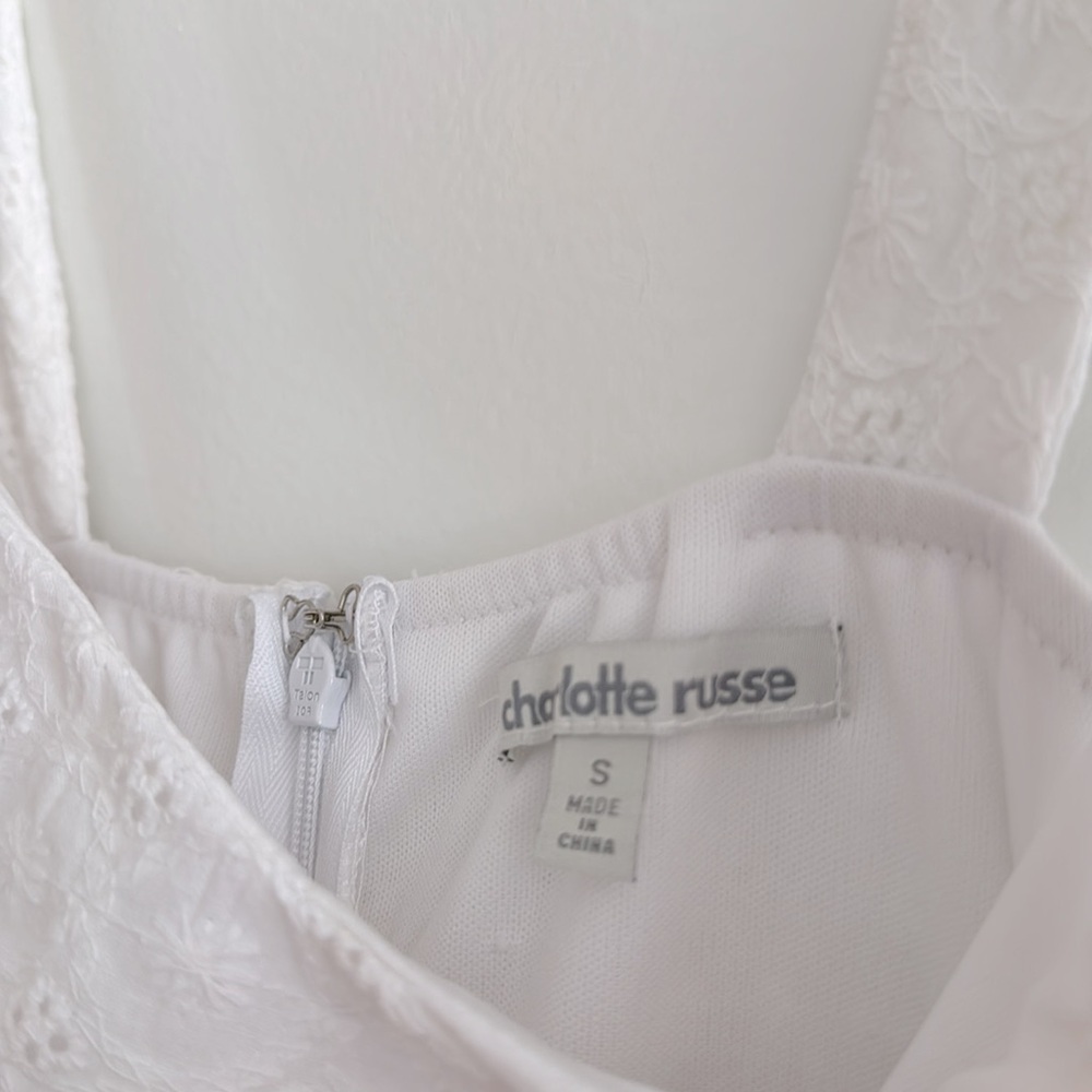 White Lace Eyelet Dress - Picture 4 of 5